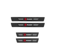 BVTEEY 4 Piezas Pegatinas Protective Umbral Puerta de Coche para Peugeot 207 CC 2009-2015 Coupe-Convertible, Película Protectora Estribos Fibra Carbono