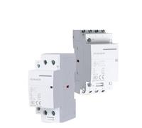 BVTUCMDY Contactor CA monofásico pequeño for Uso doméstico HCH8-20A, 25A, 32A, 40A, 63A, 100A, 2P, 4P, 24V, contactor Modular, silenciador de riel automático, 1 Unidad(25A,1NO1NC-24V)