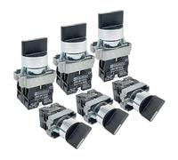 BVTUCMDY Interruptor de Perilla selectora de 22 mm XB2-BD21 BD23 BD25 BD33 BD45 BD53 1NO/2NO/1NO1NC 2/3 Posiciones con autobloqueo/reinicio automático(XB2-BD21)