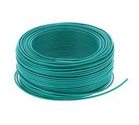BVV Conductor Wire PVC Coated 7 Insulated Electrical Wire 100m 328.1ft AC300V Green for Home Appliances Power Tools Instruments Meters Lighting