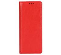 Bvznmilhd Funda Protectora de Cuero para Z Fold 2, Solapa magnética anticaída con Billetera Invisible, diseño Ultrafino con moléculas de Microfibra Que absorben los Golpes, función Atril (Roja)