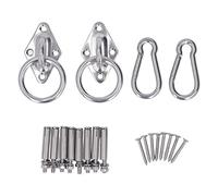 Bvznmilhd Juego para Colgar hamacas con Anillo de conexión roscado, Kit de suspensión para Columpios de Acero Inoxidable, Hebilla de Tornillo de expansión de Alta dureza para la suspensión d