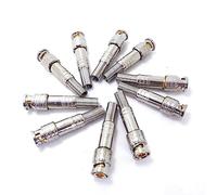 BW® 10 conectores BNC macho para cable coaxial RG-59, extremo de latón, crimpado, tornillo de cable, conector BNC de cámara CCTV