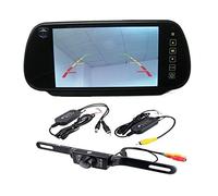 BW 7 "HD 800x480 TFT Color Car Mirror Monitor + Wireless 7 IR Night Vision Car Rearview Parking Camera Kits