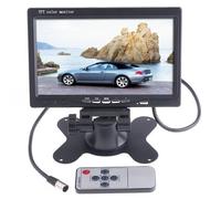 BW 7 Pulgadas HD 800 * 480 TFT Color LCD Monitor de Coche Car Rear View Cámara de Apoyo para la Cabeza Monitor DVD VCR de Control Remoto Monitor de Apoyo Rotación de la Pantalla y 2 AV Entrada