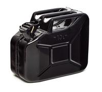 BW© Bidón de combustible de metal, 10 litros, color negro, RAL 9005, certificado TÜV y homologación UN, fabricado en Europa