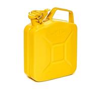 BW© Bidón de combustible de metal, 5 litros, amarillo, RAL 1018, certificado TÜV y autorización UN, fabricado en Europa