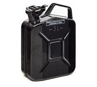 BW Bidón de combustible de metal, 5 litros, color negro, RAL 9005, certificado TÜV y homologación UN, fabricado en Europa