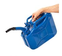 BW® Bidón de combustible de metal de 10 litros con boquilla Azul RAL 5005 Certificado TÜV y homologación de la ONU Fabricado en Europa