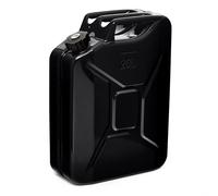 BW© Bidón de combustible de metal de 20 litros con tapón de rosca Negro RAL 9005 Certificado TÜV y homologación UN Fabricado en Europa