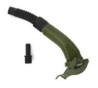 BW Boquilla flexible para bidón de combustible de metal, bidón de gasolina de 5/10/20 litros, estándar Flex con soporte para bidón de 10/20 litros, verde oliva, RAL 6003, fabricado en Europa