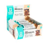 BW Born Winner BornWinner Keto, barritas de alta proteína, bajas en carbohidratos, galletas y chocolate, 31 % de contenido de proteínas, 18 g de fibras, 20 g de proteína por barra, 12 x 60 g