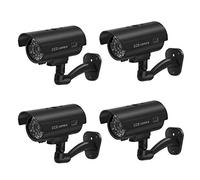 BW Cámara Seguridad Falsa Interior Exterior Calidad x 4 Intermitente Luz LED Noche