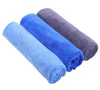 BW&HM Toalla Gimnasio Toalla Microfibra Gimnasio Hombre Gym Towel para Mujer Súper Absorbente Secado rápido 40 x 80 cm Paquete de 3 Gris+Azul+Azul Claro