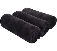 BW&HM Toalla Gimnasio Toalla Microfibra Gimnasio Hombre Gym Towel para Mujer Súper Absorbente Secado rápido 40 x 80 cm Paquete de 3 Negro