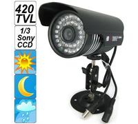 BW negro carcasa 420 TVL 1/3 "Sony CCD Multicolor visión nocturna uso en interiores/al aire libre cámara de seguridad CCTV Bullet, 36pcs IR LED Sistema de Video Vigilancia Cámara apoyo 30 m vista distancia, IP66 nivel impermeable