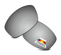 Bwake Lentes de repuesto para gafas de sol Arnette Hot Shot AN4182 polarizadas, Plateado (Satin silver),