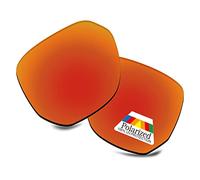 Bwake Lentes de repuesto para Oakley Latch Beta Sunglass OO9436 - Rojo Fuego Polarizado