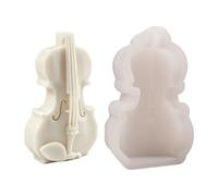 BWANGIAO Molde de Silicona Multiusos con Forma de violín fundición de Resina, Velas Hechas a Mano, jabón y Figuras de Yeso.