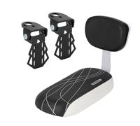 BWBIKE Bicicleta Asiento Trasero Bicicleta Ciclismo Bicicleta Bicicleta Bicicleta Bicicleta Cuero PU Cojín Suave Asiento Portaequipajes Trasero Asiento para Niños con Respaldo y Reposapiés