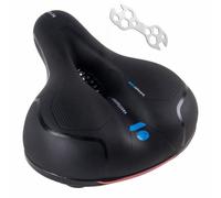 BWBIKE Cojín Ancho Flexible para Asiento de Bicicleta a Prueba de Golpes, sillín de Bicicleta de Ciudad Grande Extra cómodo para MTB