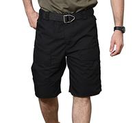BWBIKE Pantalones Cortos Tácticos de Carga Pantalones para Exteriores para Hombres Pantalones Cortos de Entrenamiento de Verano Pantalones Militares para Fanáticos del Ejército (Sin Cinturón), Negro