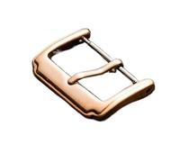 BWBVHRHZY 10 12 14 16 18 20 22mm Acero inoxidable Universal Pin hebilla reloj cierre apto for correa de acero accesorios de reloj(Rose Gold,14mm)
