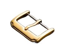 BWBVHRHZY 10 12 14 16 18 20 22mm Acero inoxidable Universal Pin hebilla reloj cierre apto for correa de acero accesorios de reloj(Gold,14mm)