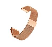 BWBVHRHZY 12 14 15 16 18 20 22 23 mm Correa de malla magnética de Milán Correa de reloj apta for hombres y mujeres Pulsera de reloj Plata Negro Oro Rosa Azul(Rose Gold,18mm)