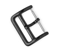 BWBVHRHZY 12 14 16 17 18 20 22mm 316 hebilla de reloj de acero inoxidable accesorios de reloj hebilla for correa de reloj de cuero(Schwarz,22mm)