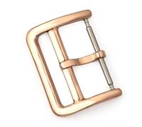 BWBVHRHZY 12 14 16 17 18 20 22mm 316 hebilla de reloj de acero inoxidable accesorios de reloj hebilla for correa de reloj de cuero(Rose Gold,18mm)