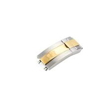 BWBVHRHZY Ajuste for correas de reloj Rolex Accesorios Hebilla plegable de ajuste Ajuste for DAYTONA Ajuste for SUBMARINER Ajuste for Water Ghost Cierre de acero inoxidable de 9x9 mm(B-Silver-Gold-9x1