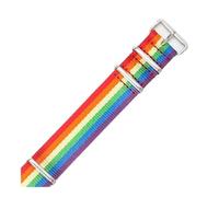 BWBVHRHZY Ajuste for Daniel Ajuste for Wellington Ajuste for Tissot Ajuste for Rolex Water Ghost Ajuste for Citizen Ajuste for Seiko Correa de reloj de nailon elástico 18 20 22 mm(Rainbow,20mm)