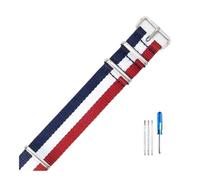 BWBVHRHZY Ajuste for Daniel Ajuste for Wellington Ajuste for Tissot Ajuste for Rolex Water Ghost Ajuste for Citizen Ajuste for Seiko Correa de reloj de nailon elástico 18 20 22 mm(Red White,22mm)
