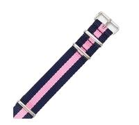 BWBVHRHZY Ajuste for Daniel Ajuste for Wellington Ajuste for Tissot Ajuste for Rolex Water Ghost Ajuste for Citizen Ajuste for Seiko Correa de reloj de nailon elástico 18 20 22 mm(Blue Pink,18mm)