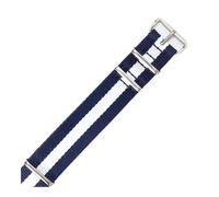 BWBVHRHZY Ajuste for Daniel Ajuste for Wellington Ajuste for Tissot Ajuste for Rolex Water Ghost Ajuste for Citizen Ajuste for Seiko Correa de reloj de nailon elástico 18 20 22 mm(Blue White,18mm)