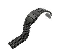 BWBVHRHZY Ajuste for pulsera de malla milanesa Ajuste for B-reitling Ajuste for S-eiko Ajuste for correa de reloj OMG 18 mm 20 mm 22 mm 24 mm Pulsera de correa de reloj de acero inoxidable(Schwarz,20m