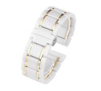 BWBVHRHZY Ajuste for Samsung Gear S2 S3 Acero for pulsera de cerámica Galaxy Watch 46 mm / 42 mm/Active 2 1 40 mm 44 mm Ajuste for Huawei Watch2 Ajuste for correa de reloj GT(White X gold,22mm)