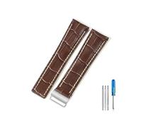 BWBVHRHZY Apto for pilotos de la serie Breitling, apto for Vengadores italianos, apto for sincronización aérea, apto for cultura oceánica, apto for correa de cuero de 22/24 mm(Brown(ZJ)-Steel-Z16,22mm