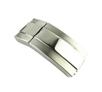BWBVHRHZY Cierre de correa de reloj de 16 mm * 9 mm apto for DAYTONA apto for SUBMARINER apto for GMT apto for Yacht-Master Botón de ajuste fino Hebilla sólida de metal de acero inoxidable(Silver,16MM