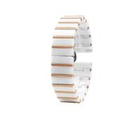 BWBVHRHZY Correa de cerámica Es adecuada for accesorios de relojes de 20 a 22 mm for hombres y mujeres Apto for Tissot/Apto for Rossini/Apto for Tian Wang Mido/Apto for C-asio(White Rose,20mm)