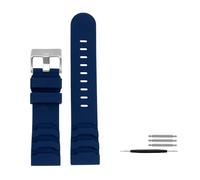 BWBVHRHZY Correa de goma de silicona for reloj Panerai Fit for Luminox XS3749 3789 3741 3745 24mm azul o naranja negro correa de reloj for hombre transpirable(Blue-S pin)