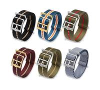 BWBVHRHZY Correa de nailon de primera calidad de 20 mm y 22 mm, pulsera de repuesto, correa de reloj de nailon ajustable, estilo de paso único, apto for Omega/apto for Rolex Nylonowe Paski(Red Black,2