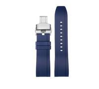 BWBVHRHZY Correa de reloj Citizen Blue Angel de segunda generación AT8020 JY8078, correa de reloj de caucho fluorado de nailon y fibra de carbono de 22mm y 23mm(Blue silver,22mm)