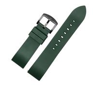 BWBVHRHZY Correa de reloj de caucho de flúor 20 mm 21 22/23 mm24 mm Apto for Rolex/Apto for Omega Apto for Seiko/Apto for relojes Tissot Correa de reloj for barra de liberación rápida(Green bk,22mm)