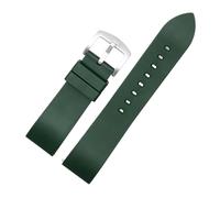 BWBVHRHZY Correa de reloj de caucho de flúor 20 mm 21 22/23 mm24 mm Apto for Rolex/Apto for Omega Apto for Seiko/Apto for relojes Tissot Correa de reloj for barra de liberación rápida(Green sk,21mm)