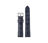 BWBVHRHZY Correa de reloj de cuero/ther for parte inferior de goma de silicona 19 20 21 22mm Universal negro marrón azul oscuro correa de reloj for hombres y mujeres(Dark blue-S pin,21mm)