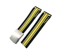 BWBVHRHZY Correa de reloj de goma de 17mm y 21mm apta for Tissot T048 T-RACE T048-417A T048-427A correa de reloj de silicona suave negra y naranja(Silver Yellow)