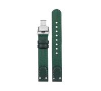BWBVHRHZY Correa de reloj de lona de nailon for DW Fit for Daniel Fit for Wellington Spring Pastel 12 mm 14 mm Rosa Blanquecino Negro Verde for remache Correa de reloj for mujer(Green-silver,14mm)