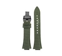 BWBVHRHZY Correa de reloj de nailon convexa de 12mm apta for la serie Tissot PRX Super Player T137.407/410 pulsera de nailon for hombre(Military green bk bk)